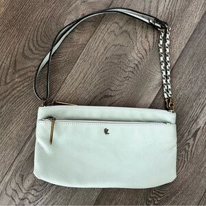 ELLIOTT LUCCA Green Pebbled Leather Crossbody Shoulder Bag